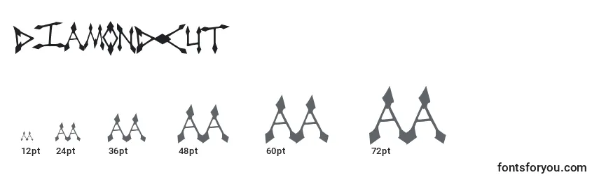 Размеры шрифта Diamondcut