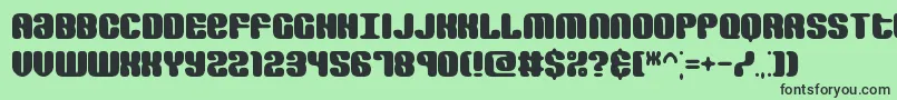 Revertro Font – Black Fonts on Green Background