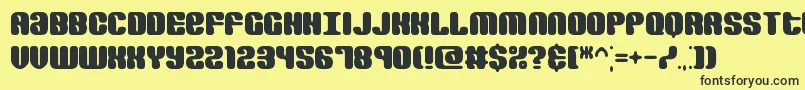 Revertro Font – Black Fonts on Yellow Background