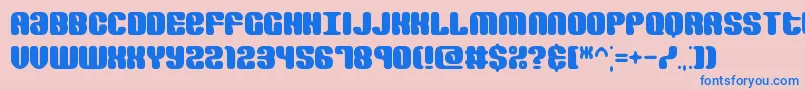 Revertro Font – Blue Fonts on Pink Background