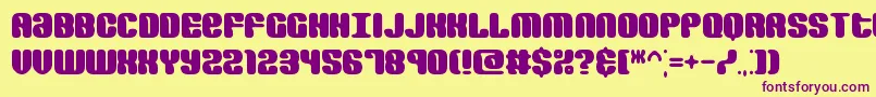 Revertro Font – Purple Fonts on Yellow Background