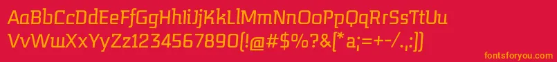 MidnightkernboyItalic Font – Orange Fonts on Red Background