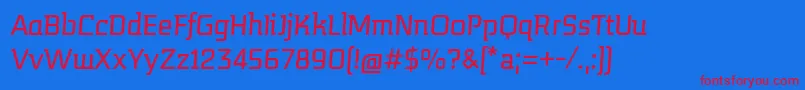 フォントMidnightkernboyItalic – 赤い文字の青い背景
