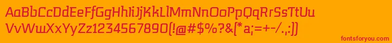 MidnightkernboyItalic-Schriftart – Rote Schriften auf orangefarbenem Hintergrund