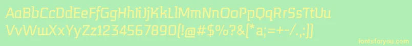 MidnightkernboyItalic Font – Yellow Fonts on Green Background