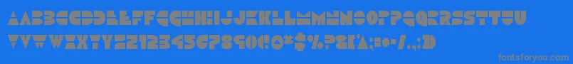 Discoduckcond Font – Gray Fonts on Blue Background