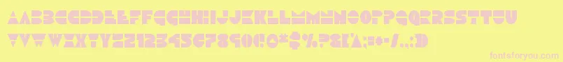 Discoduckcond Font – Pink Fonts on Yellow Background