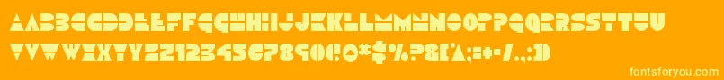 Discoduckcond Font – Yellow Fonts on Orange Background