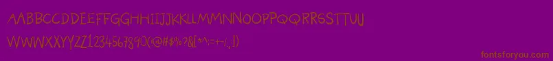 Pandoramademo Font – Brown Fonts on Purple Background