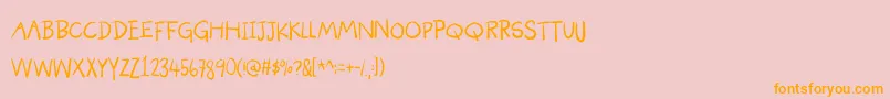 Pandoramademo Font – Orange Fonts on Pink Background