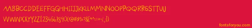 Pandoramademo Font – Orange Fonts on Red Background