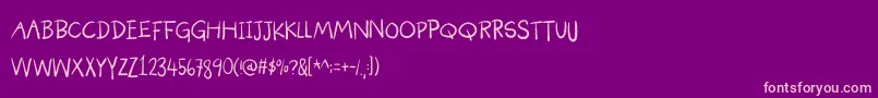 Pandoramademo Font – Pink Fonts on Purple Background