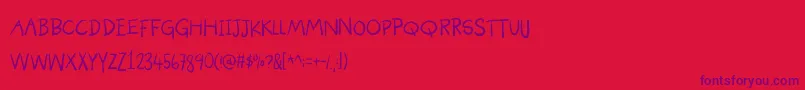 Pandoramademo Font – Purple Fonts on Red Background