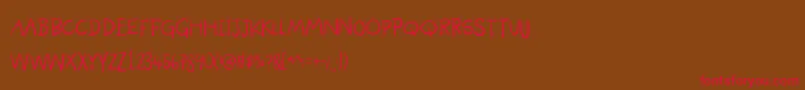 Pandoramademo Font – Red Fonts on Brown Background