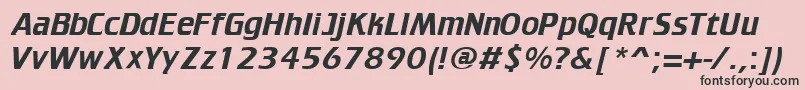 TrakkerRegular Font – Black Fonts on Pink Background