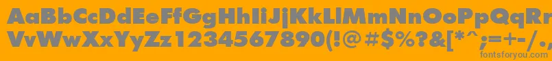 Ftxb Font – Gray Fonts on Orange Background