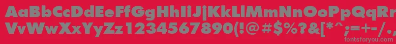 Ftxb Font – Gray Fonts on Red Background