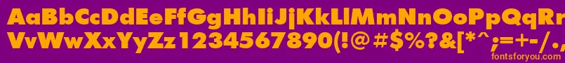 Ftxb Font – Orange Fonts on Purple Background