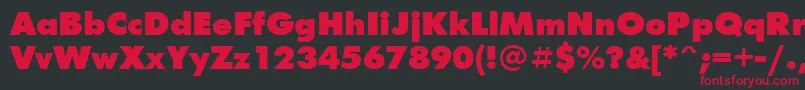 Ftxb Font – Red Fonts on Black Background