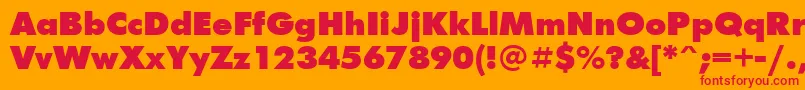 Ftxb Font – Red Fonts on Orange Background