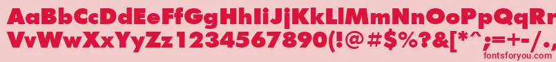 Ftxb Font – Red Fonts on Pink Background