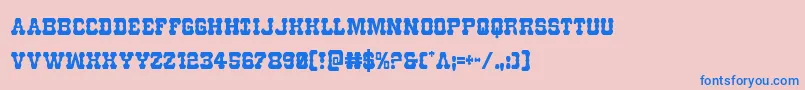 Usmarshalcond Font – Blue Fonts on Pink Background