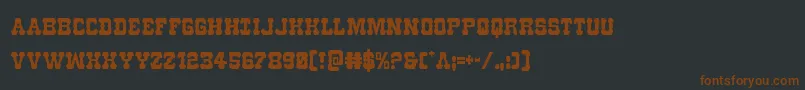Шрифт Usmarshalcond – коричневые шрифты на чёрном фоне