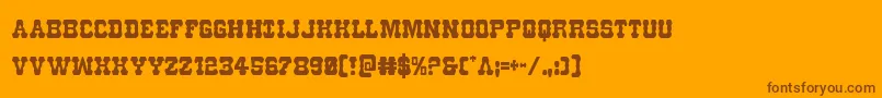 Usmarshalcond Font – Brown Fonts on Orange Background