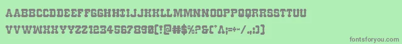 フォントUsmarshalcond – 緑の背景に灰色の文字