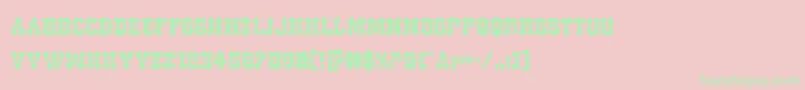 Usmarshalcond Font – Green Fonts on Pink Background