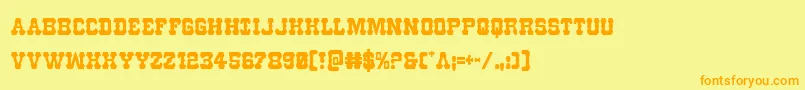 Usmarshalcond Font – Orange Fonts on Yellow Background