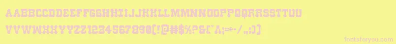 Usmarshalcond Font – Pink Fonts on Yellow Background