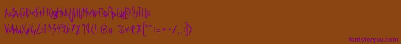 ElectricPanda Font – Purple Fonts on Brown Background