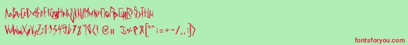 ElectricPanda Font – Red Fonts on Green Background