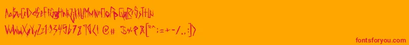 ElectricPanda Font – Red Fonts on Orange Background