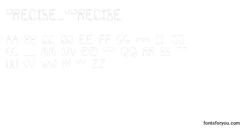 Czcionka PreciselyPrecise – alfabet, cyfry, specjalne znaki