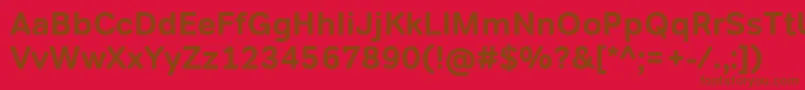 TondocorpBold Font – Brown Fonts on Red Background