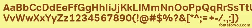 TondocorpBold Font – Brown Fonts on Yellow Background