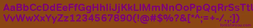 TondocorpBold Font – Purple Fonts on Brown Background