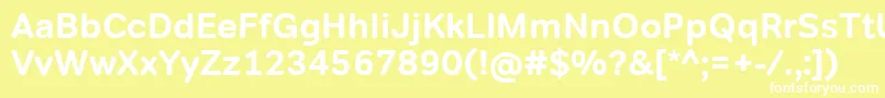 TondocorpBold Font – White Fonts on Yellow Background
