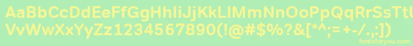 TondocorpBold Font – Yellow Fonts on Green Background