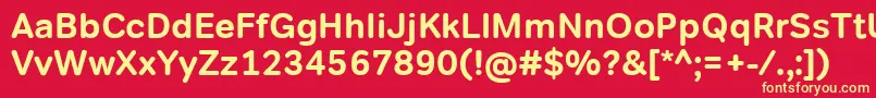 TondocorpBold Font – Yellow Fonts on Red Background