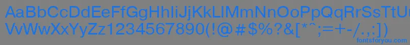 フォントPrg1 – 灰色の背景に青い文字