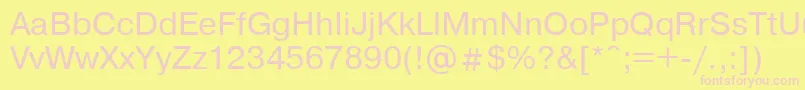 Prg1 Font – Pink Fonts on Yellow Background