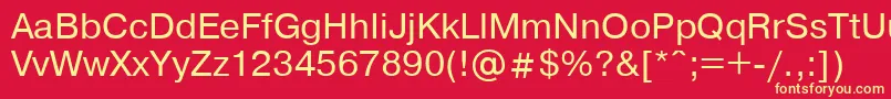 Prg1 Font – Yellow Fonts on Red Background