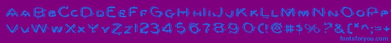 Шрифт Berserkere – синие шрифты на фиолетовом фоне