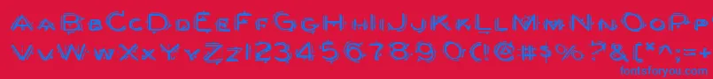 Berserkere Font – Blue Fonts on Red Background