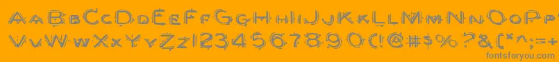 Berserkere Font – Gray Fonts on Orange Background