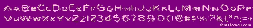 Berserkere Font – Pink Fonts on Purple Background