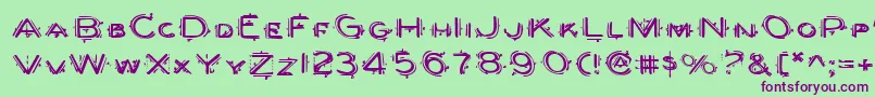 Berserkere Font – Purple Fonts on Green Background